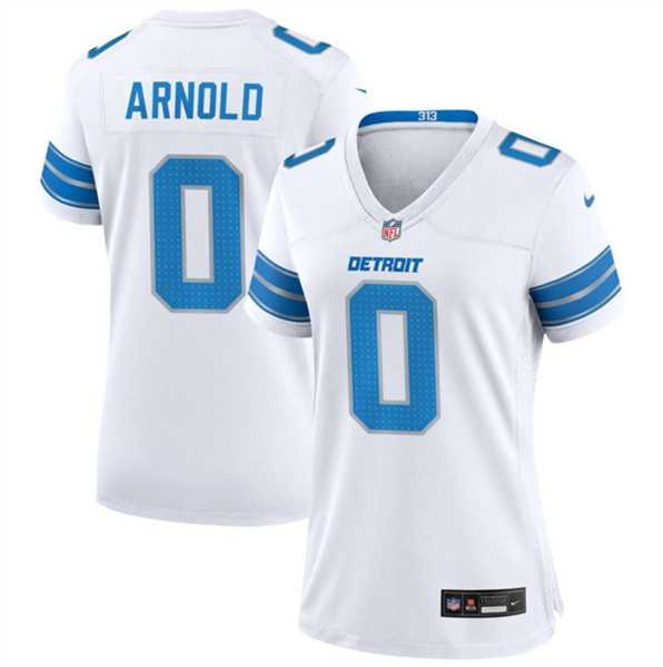 Womens Detroit Lions #0 Terrion Arnold White 2024 Stitched Jersey Dzhi->women nfl jersey->Women Jersey